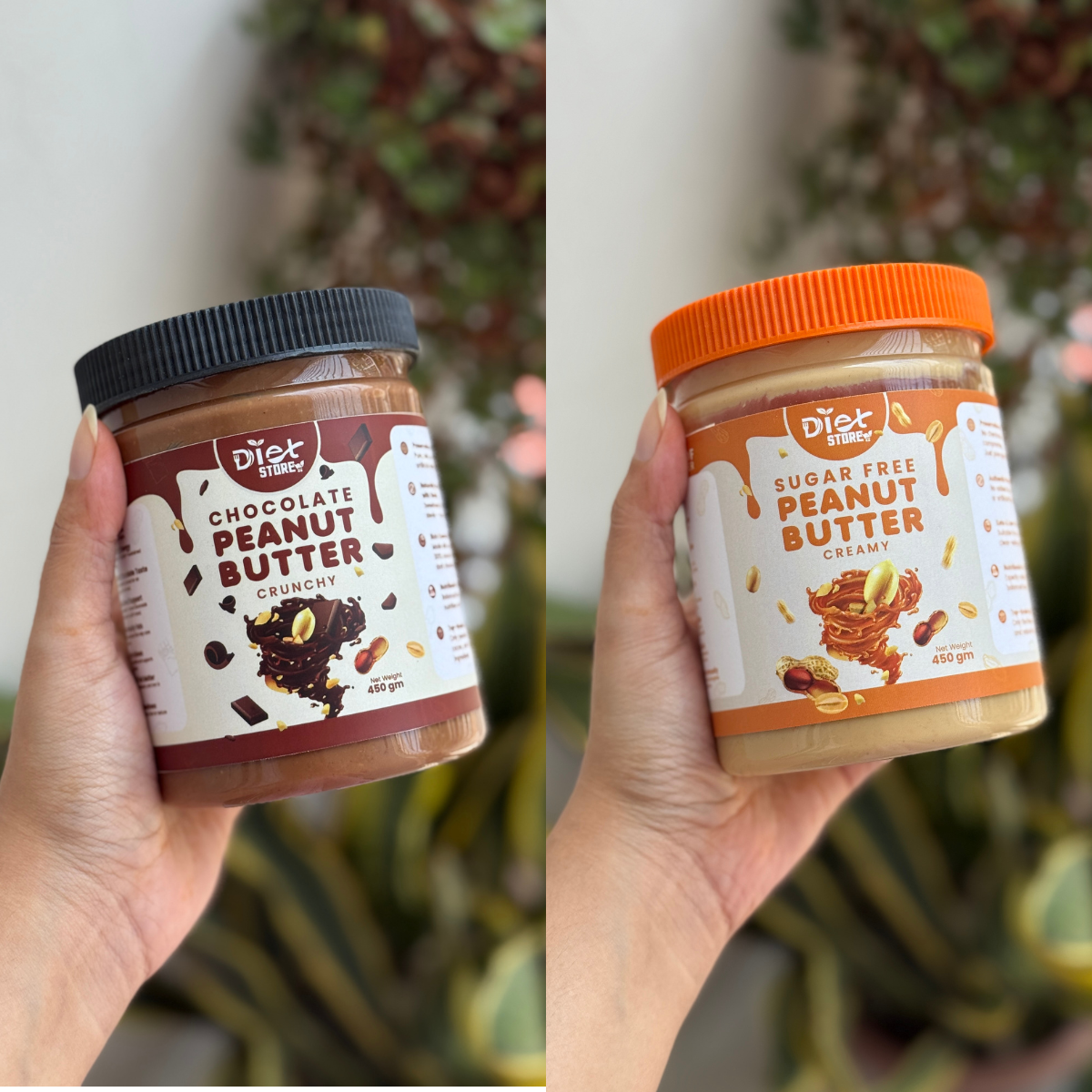 Peanut Butter Combo - Sugar free peanut butter 450gm + Chocolate peanut butter 450gm